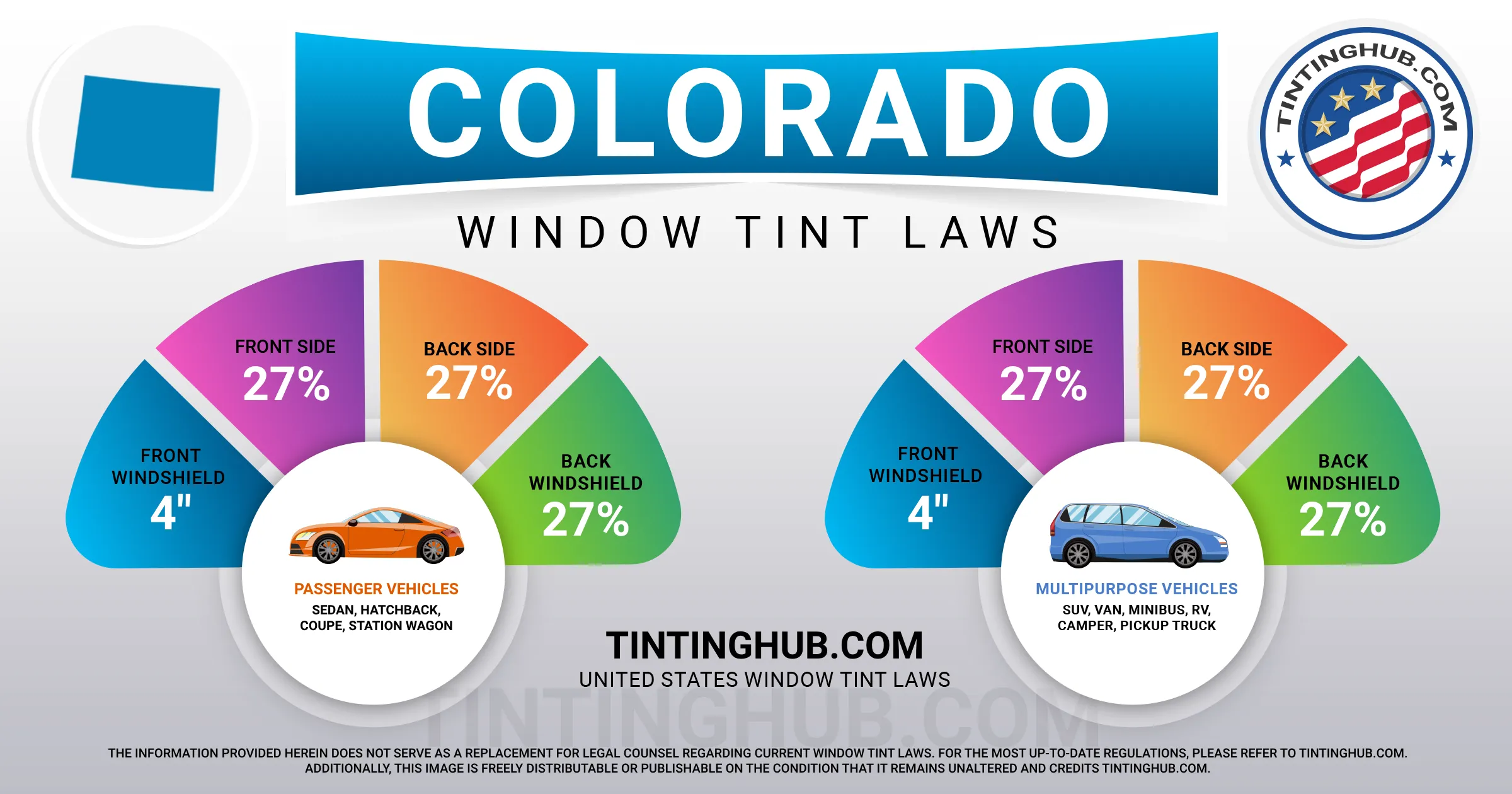 Colorado Automobile Window Tint Laws