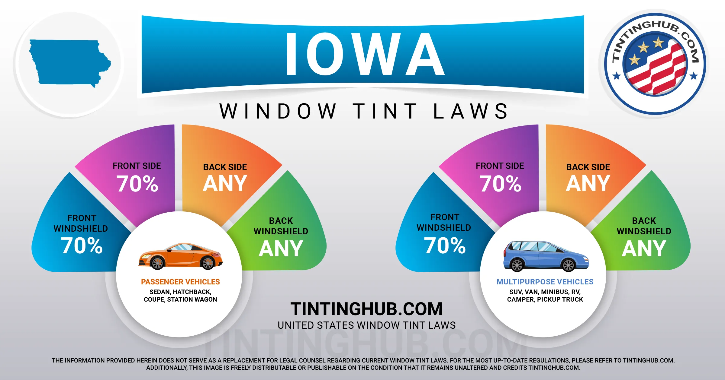 Iowa Automobile Window Tint Laws