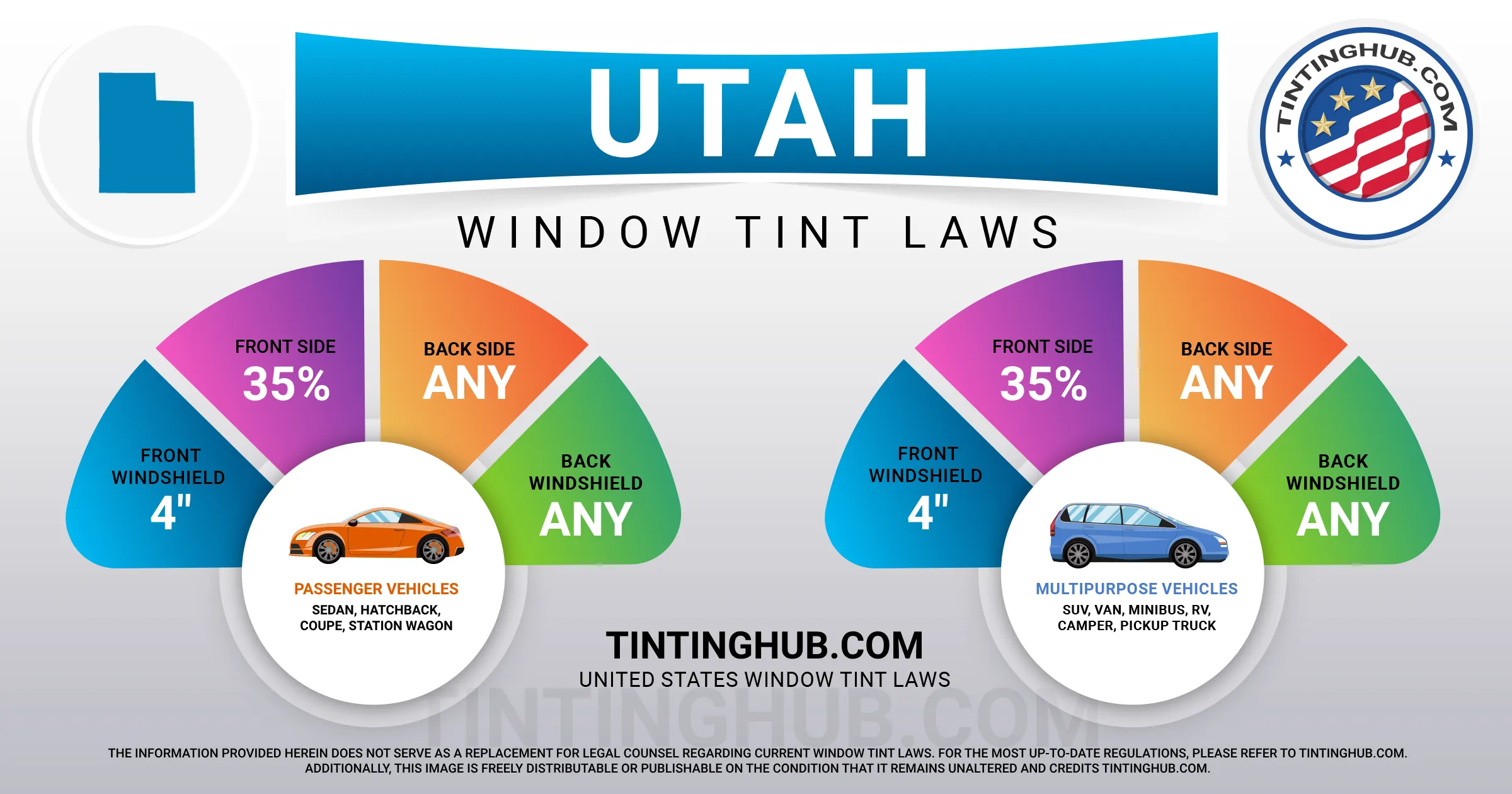 Utah Automobile Window Tint Laws